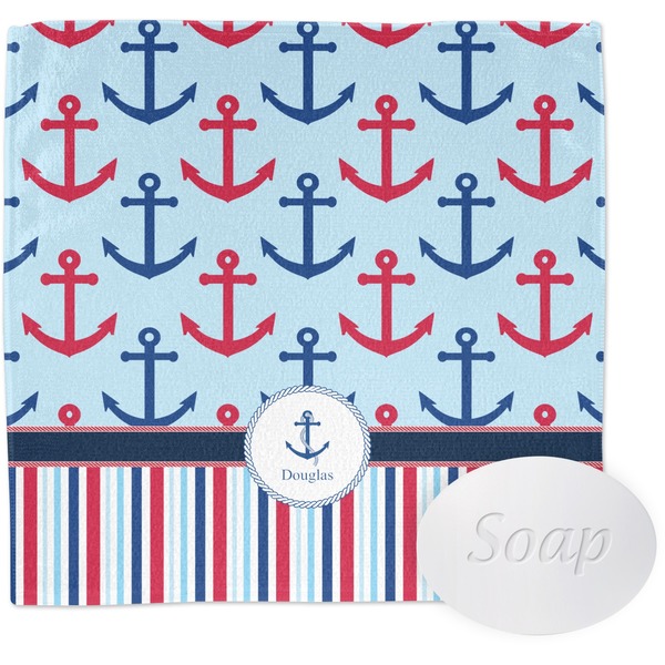 Custom Anchors & Stripes Washcloth (Personalized)