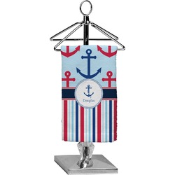 Anchors & Stripes Finger Tip Towel - Full Print (Personalized)