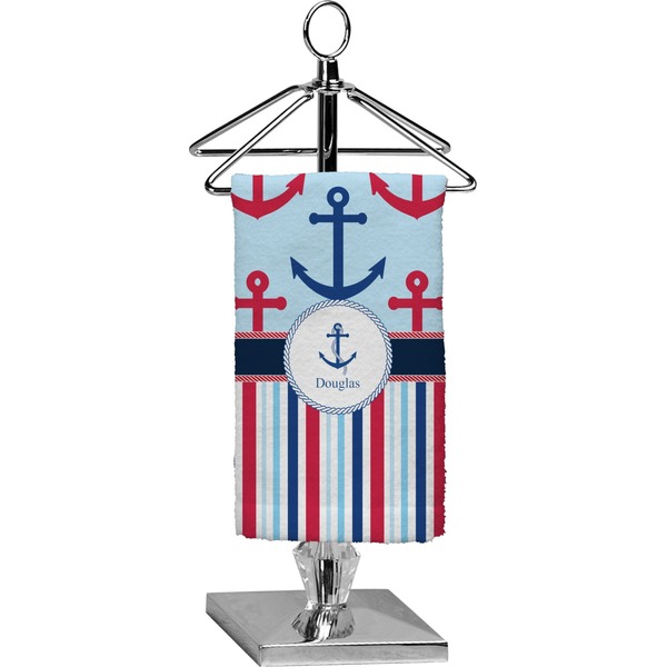 Custom Anchors & Stripes Finger Tip Towel - Full Print (Personalized)
