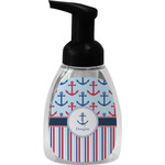 Anchors & Stripes Foam Soap Bottle - Black (Personalized)