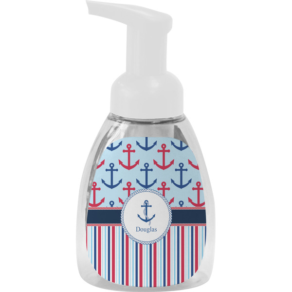 Custom Anchors & Stripes Foam Soap Bottle (Personalized)