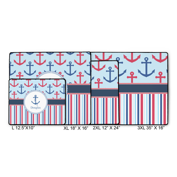 Anchors & Stripes Gaming Mats - SIZE CHART