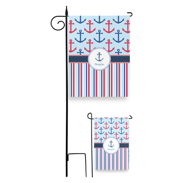 Anchors & Stripes Garden Flag - PARENT/MAIN