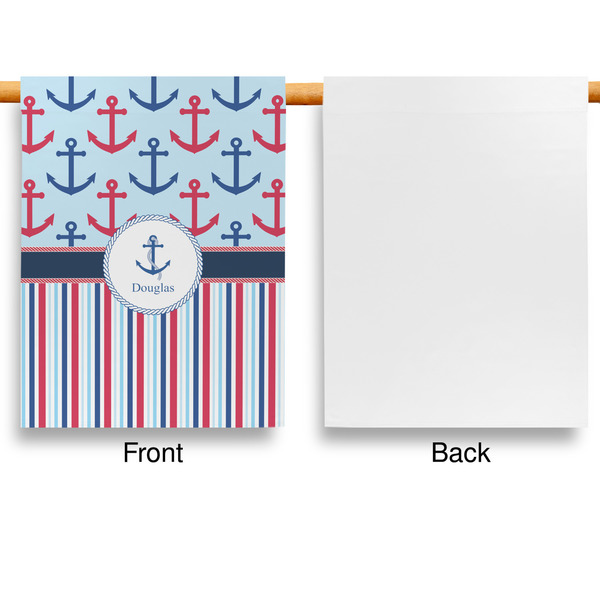Anchors & Stripes Garden Flags - Large - Single Sided - APPROVAL