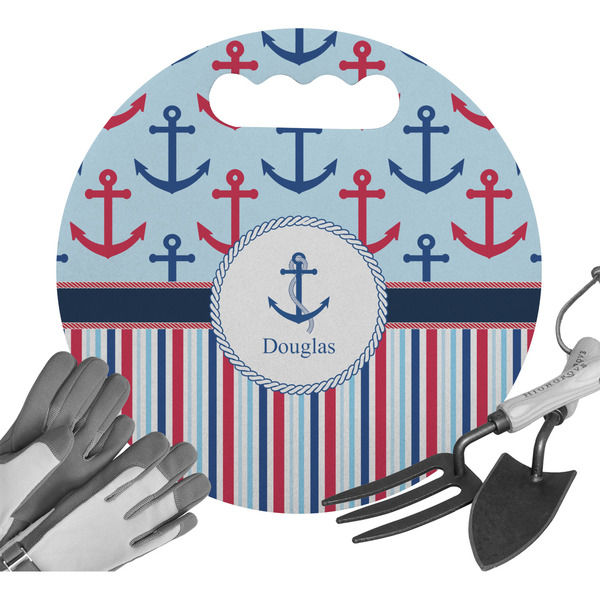 Custom Anchors & Stripes Gardening Knee Cushion (Personalized)