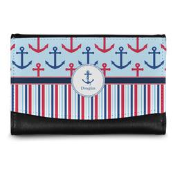Anchors & Stripes Genuine Leather Women's Wallet - Small (Personalized)