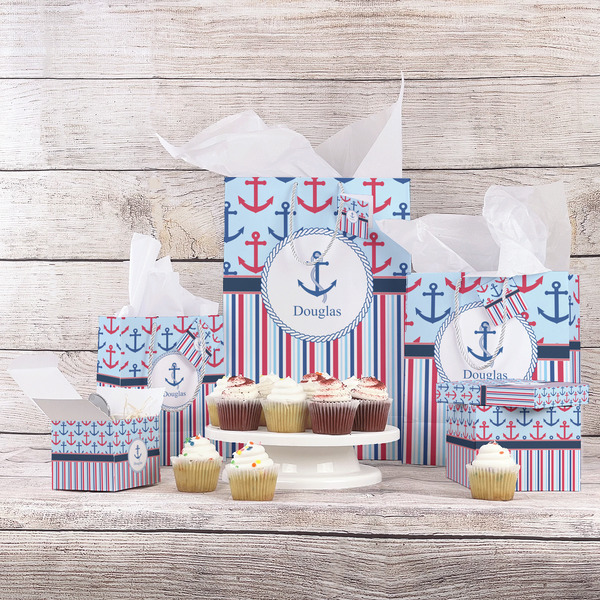 Anchors & Stripes Gift Bags - In Context
