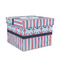 Anchors & Stripes Gift Box with Lid - Canvas Wrapped - Medium (Personalized)