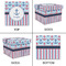 Anchors & Stripes Gift Boxes with Lid - Canvas Wrapped - Small - Approval