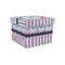 Anchors & Stripes Gift Boxes with Lid - Canvas Wrapped - Small - Front/Main