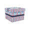 Anchors & Stripes Gift Box with Lid - Canvas Wrapped - Small (Personalized)