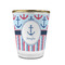 Anchors & Stripes Glass Shot Glass - With gold rim - FRONT