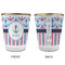 Anchors & Stripes Glass Shot Glass - with gold rim - APPROVAL