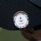 Anchors & Stripes Golf Ball Marker Hat Clip - Gold - On Hat