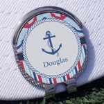 Anchors & Stripes Golf Ball Marker - Hat Clip