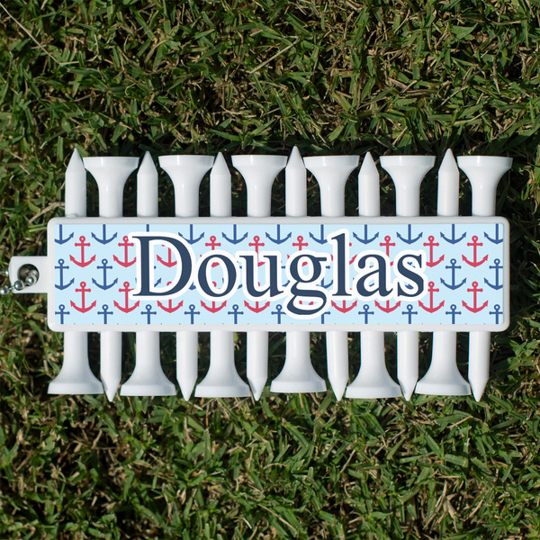 Custom Anchors & Stripes Golf Tees & Ball Markers Set (Personalized)