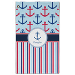 Anchors & Stripes Golf Towel - Poly-Cotton Blend - Large w/ Name or Text