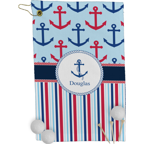 Anchors & Stripes Golf Towel (Personalized)