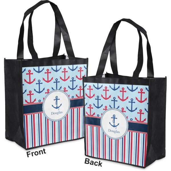 Anchors & Stripes Grocery Bag - Apvl