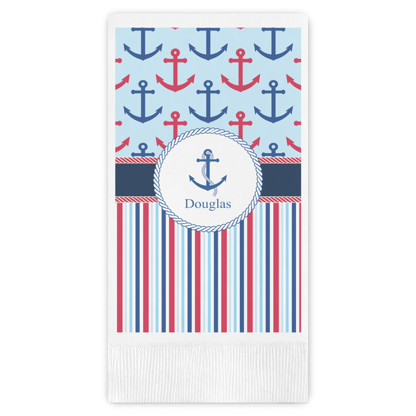 Custom Anchors & Stripes Guest Paper Towels - Full Color (Personalized)