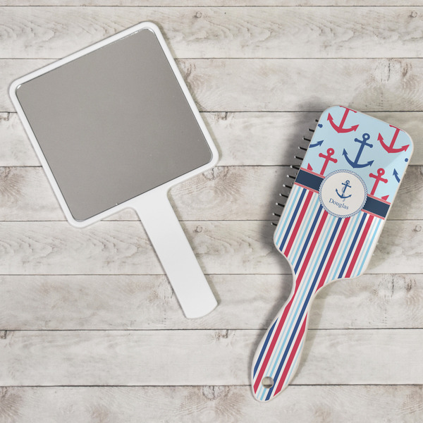 Anchors & Stripes Hair Brush - In Context
