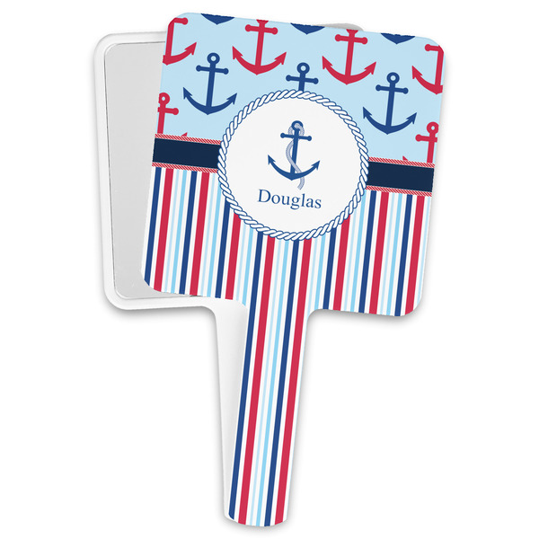 Custom Anchors & Stripes Hand Mirror (Personalized)