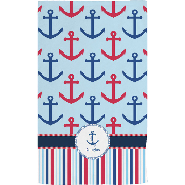 Anchors & Stripes Hand Towel (Personalized) Full