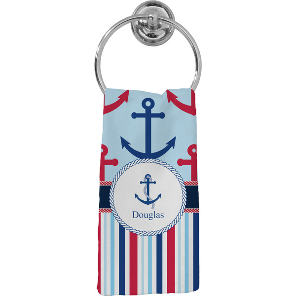 Custom Anchors & Stripes Hand Towel - Full Print (Personalized)