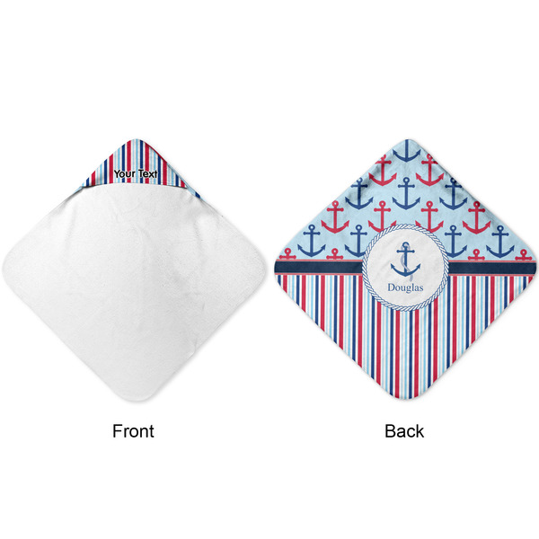 Anchors & Stripes Hooded Baby Towel- Approval