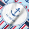 Anchors & Stripes Hooded Baby Towel- Detail Close Up