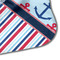 Anchors & Stripes Hooded Baby Towel- Detail Corner