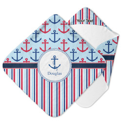 Anchors & Stripes Hooded Baby Towel (Personalized)