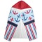Anchors & Stripes Hooded Towel - Folded