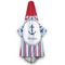 Anchors & Stripes Hooded Towel - Hanging