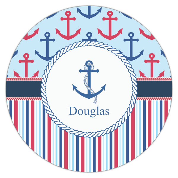 Anchors & Stripes Icing Circle - Large - Single