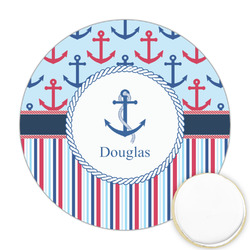 Anchors & Stripes Printed Cookie Topper - 2.5" (Personalized)