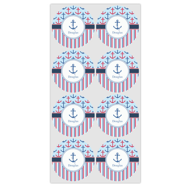 Anchors & Stripes Icing Circle - Medium - Set of 8