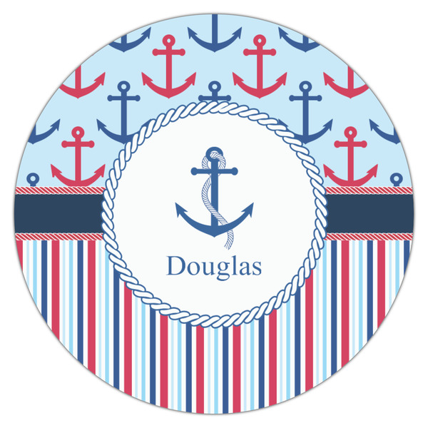 Anchors & Stripes Icing Circle - Medium - Single