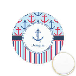 Anchors & Stripes Printed Cookie Topper - 1.25" (Personalized)