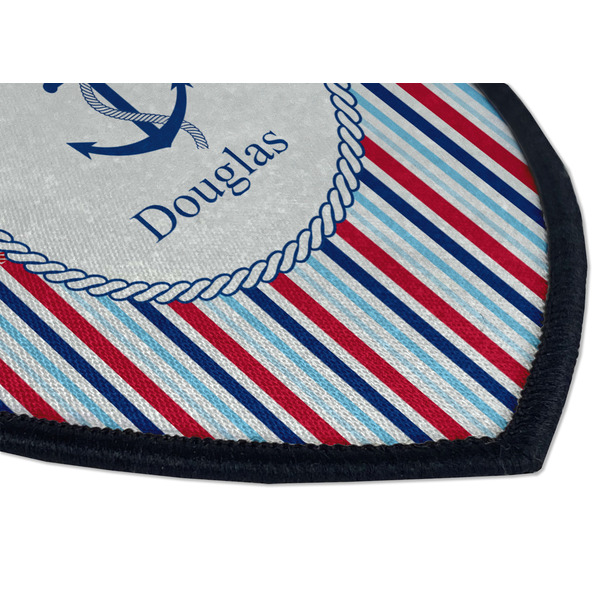 Anchors & Stripes Iron on Shield 3 Detail