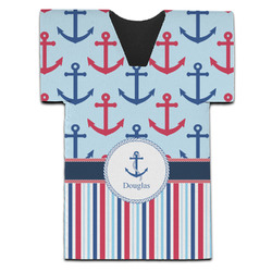Anchors & Stripes Jersey Bottle Cooler (Personalized)