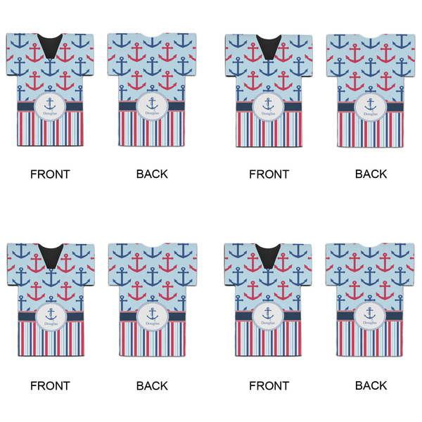 Anchors & Stripes Jersey Bottle Cooler - Set of 4 - APPROVAL