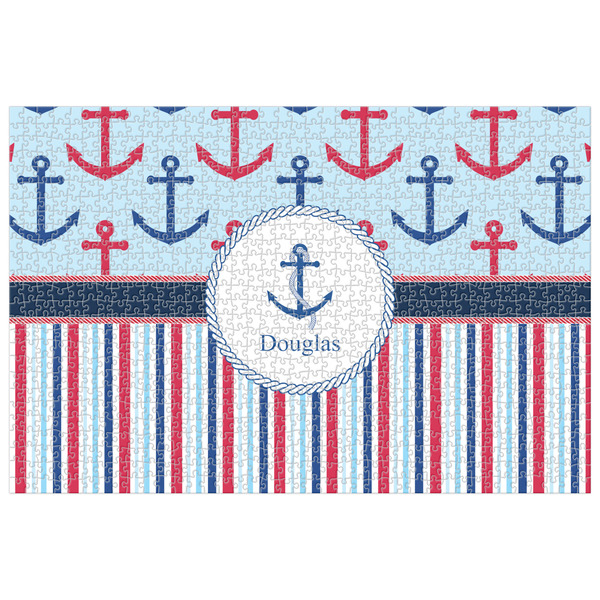 Custom Anchors & Stripes 1014 pc Jigsaw Puzzle (Personalized)