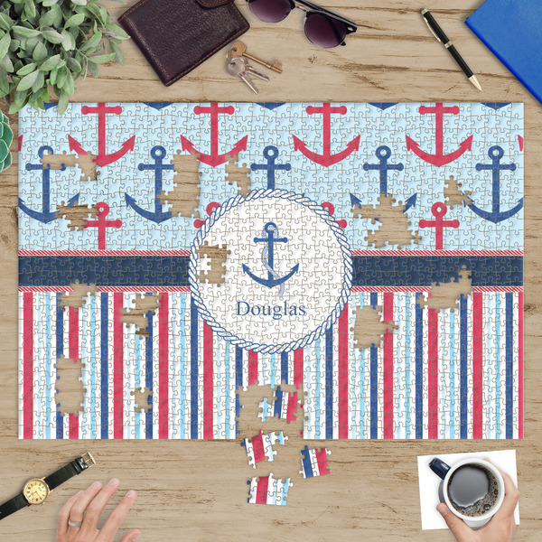 Anchors & Stripes Jigsaw Puzzle 1014 Piece - In Context