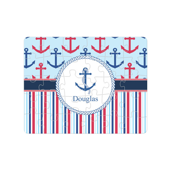 Custom Anchors & Stripes Jigsaw Puzzles (Personalized)
