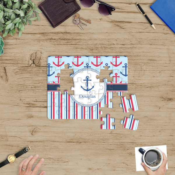 Anchors & Stripes Jigsaw Puzzle 30 Piece - In Context