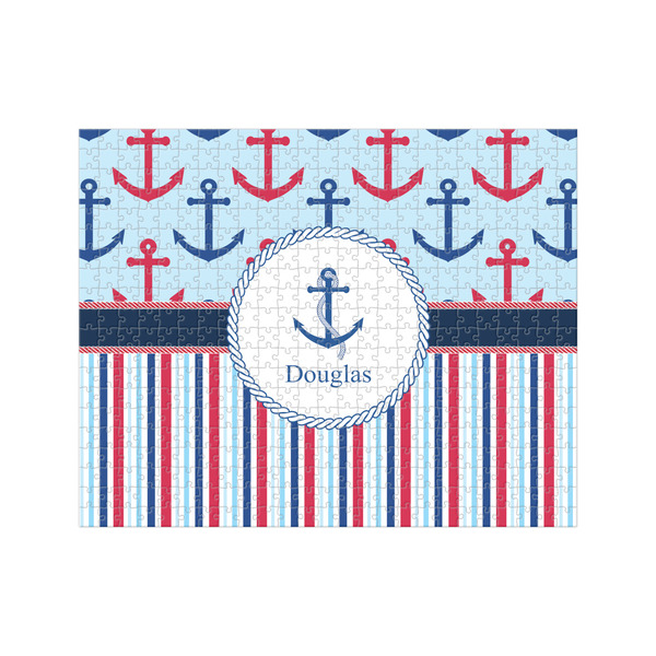 Custom Anchors & Stripes 500 pc Jigsaw Puzzle (Personalized)