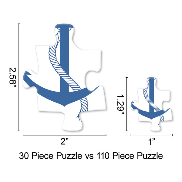 Anchors & Stripes Jigsaw Puzzle - Piece Comparison