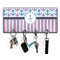 Anchors & Stripes Key Hanger w/ 4 Hooks & Keys
