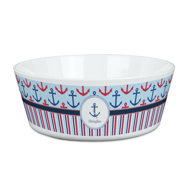Custom Anchors & Stripes Kid's Bowl (Personalized)